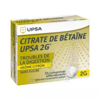 Citrate De Betaïne Upsa 2 G Comprimés Effervescents Sans Sucre Citron 2t/10 à MULHOUSE